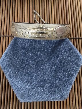 Sterling Silver Japan Silver,Gold Bangle Bracelet (Vintage)